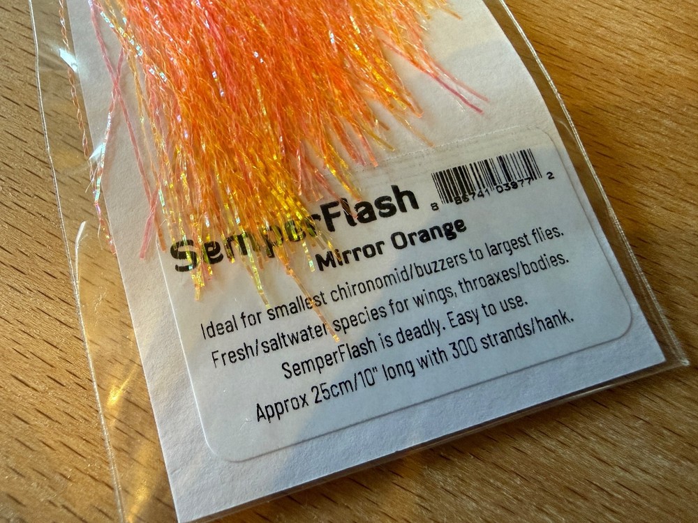 Fly tying materials - semperfli Semperflash mirror orange