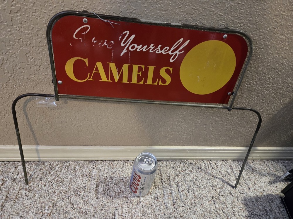Vintage Camel Cigarette 2 Sided Sign