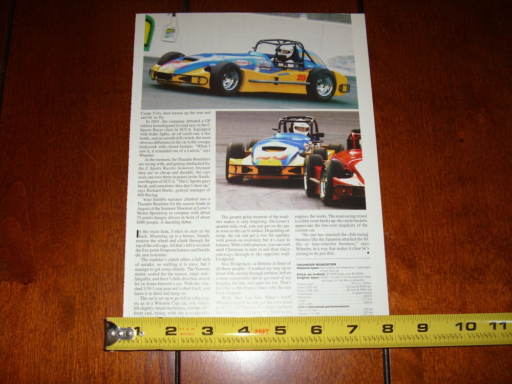 THUNDER ROADSTER ORIGINAL 2002 ARTICLE