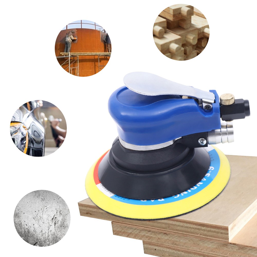 6“ Disc Diameter Random Orbit Air Sander 10000rpm Max Rotate Speed Dust Extract