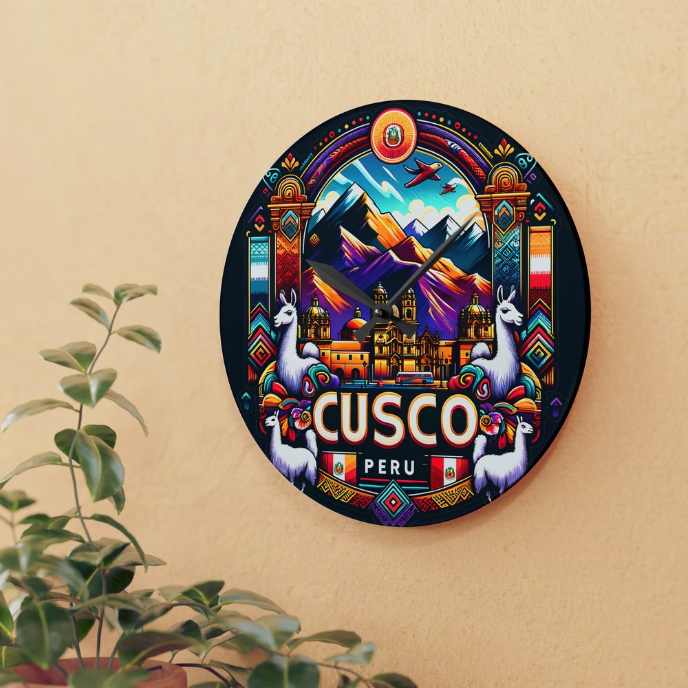 Cusco Peru Wall Clock (Acrylic)