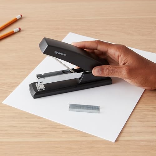 Amazon Basics Office Stapler with 1000 Staples, 25 Sheet 1-Pack, Black