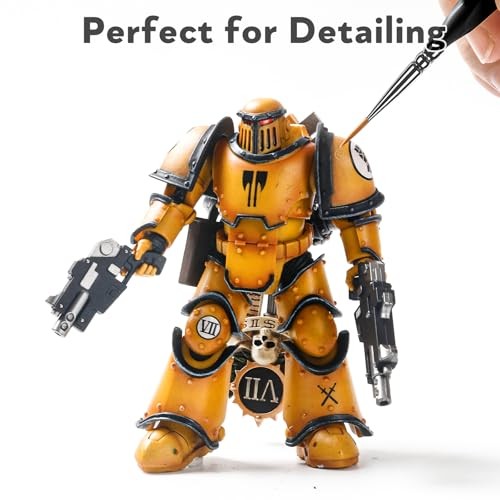 6Pcs Miniature Paint Brushes Set with Triangular Handles - for Acrylics, 12PCS