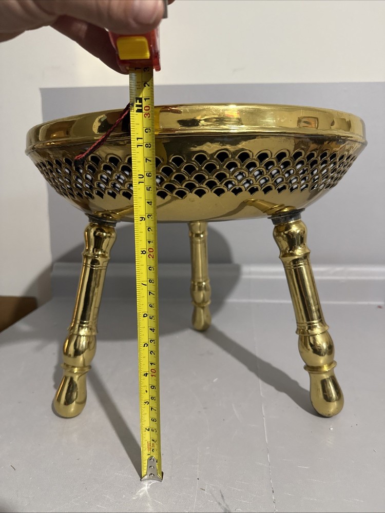 Middle Eastern Antique Brass Foot Warmer Stool