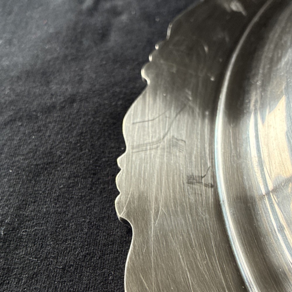 Victorian Silverplate Oval Bowl with Ornate Decorative Rim Decor Pattern