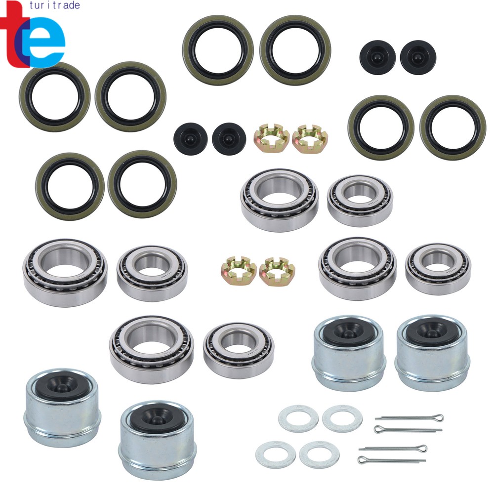 For 5200-7000lbs Axles 4Sets Trailer Hub Wheel Bearing Replace Kit 25580 14125A