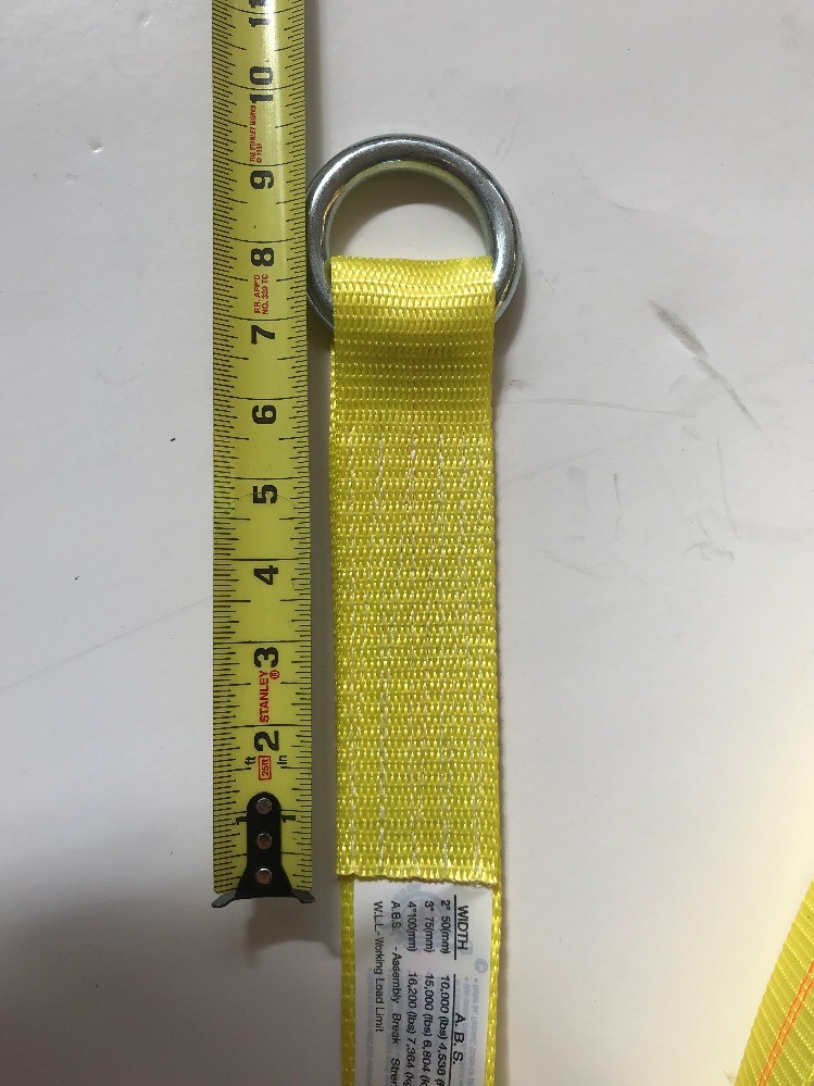 Lasso Strap Wheel Lift Tie Down YELLOW