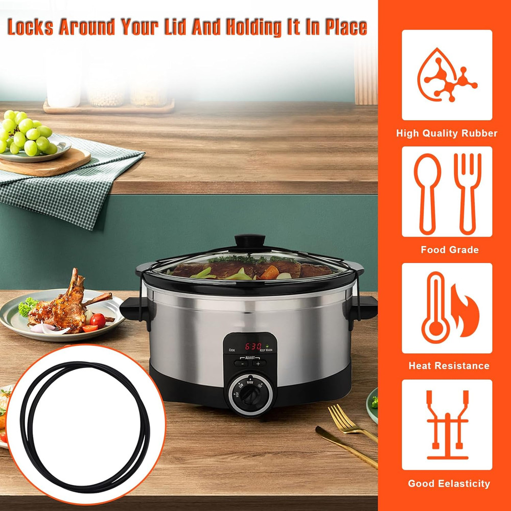 Rubber Lid Latch Strap for Hamilton Beach 6-8 Quart Slow Cooker
