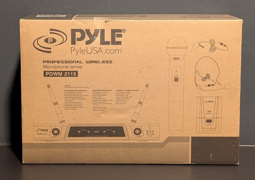 Pyle Professional PDWM2115 Wireless Microphone System - New Open Box