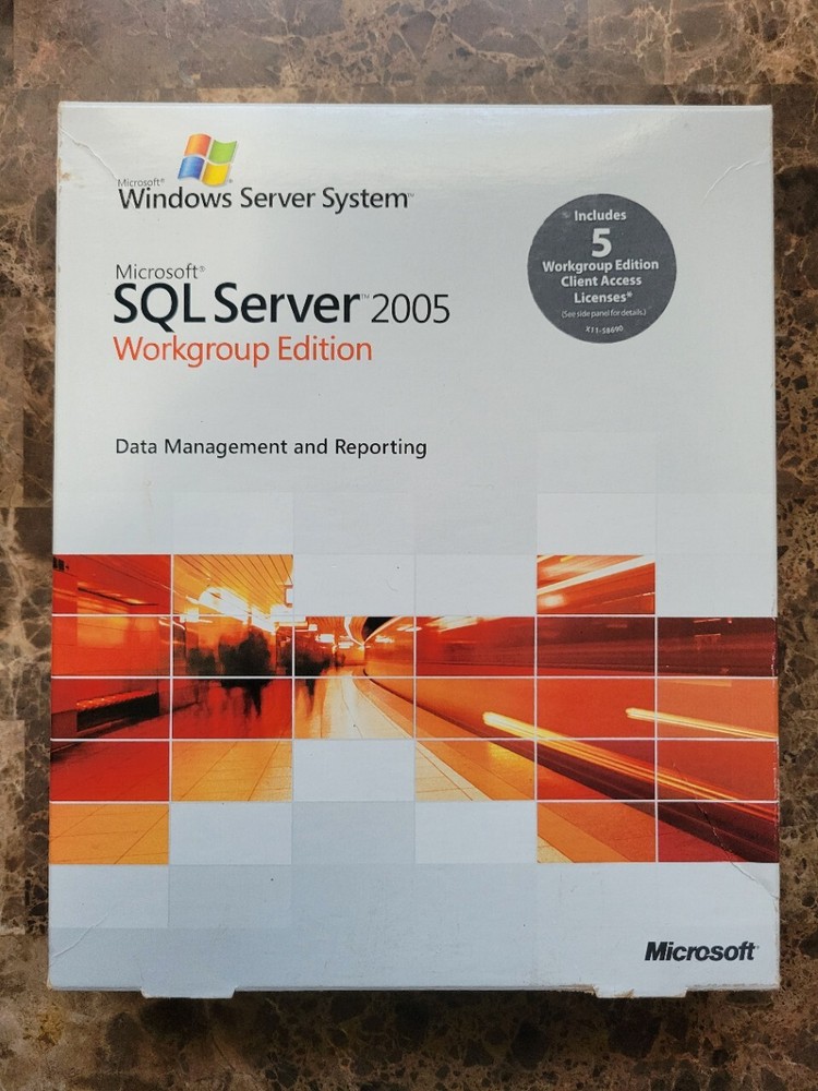 NEW SEALED Microsoft SQL Server 2005 Workgroup Edition RETAIL 5 CAL