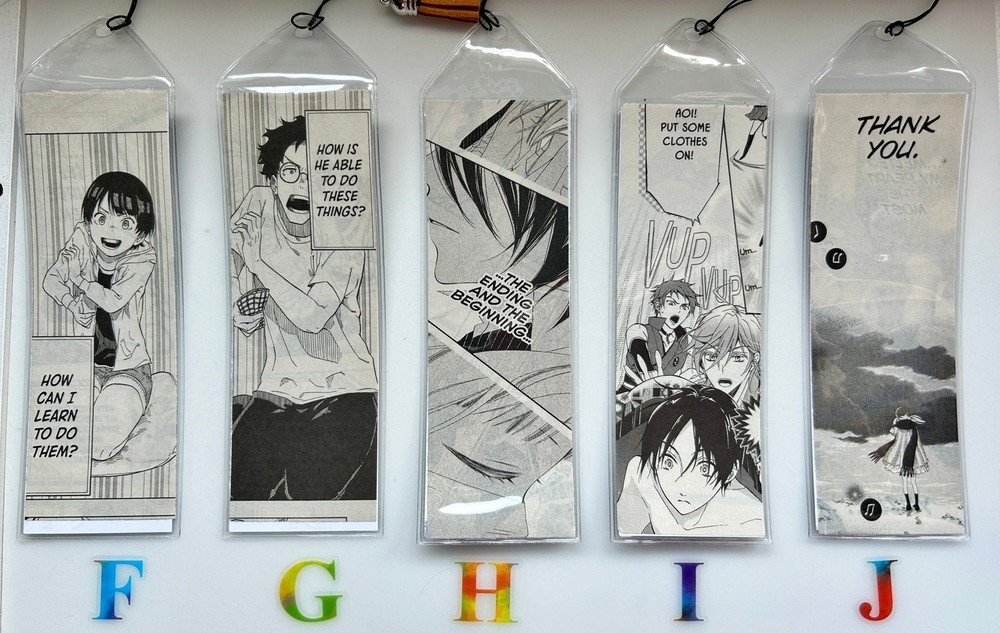 Recycled Manga Bookmarks