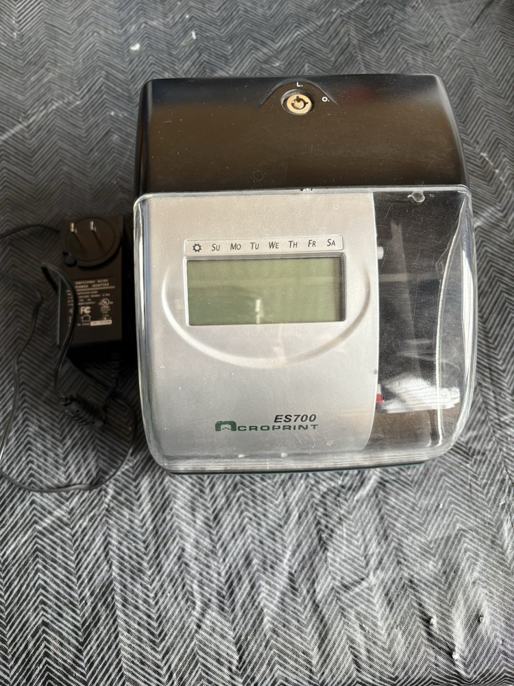 Acroprint ES700 Time Recorder - Key Not Included - Tested Powers On