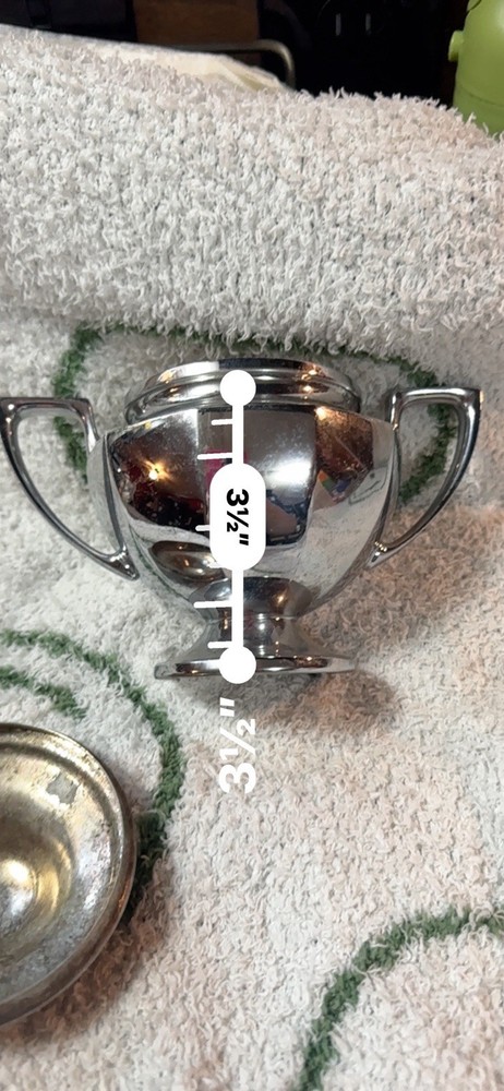 vintage, silver-plated lidded sugar bowl,