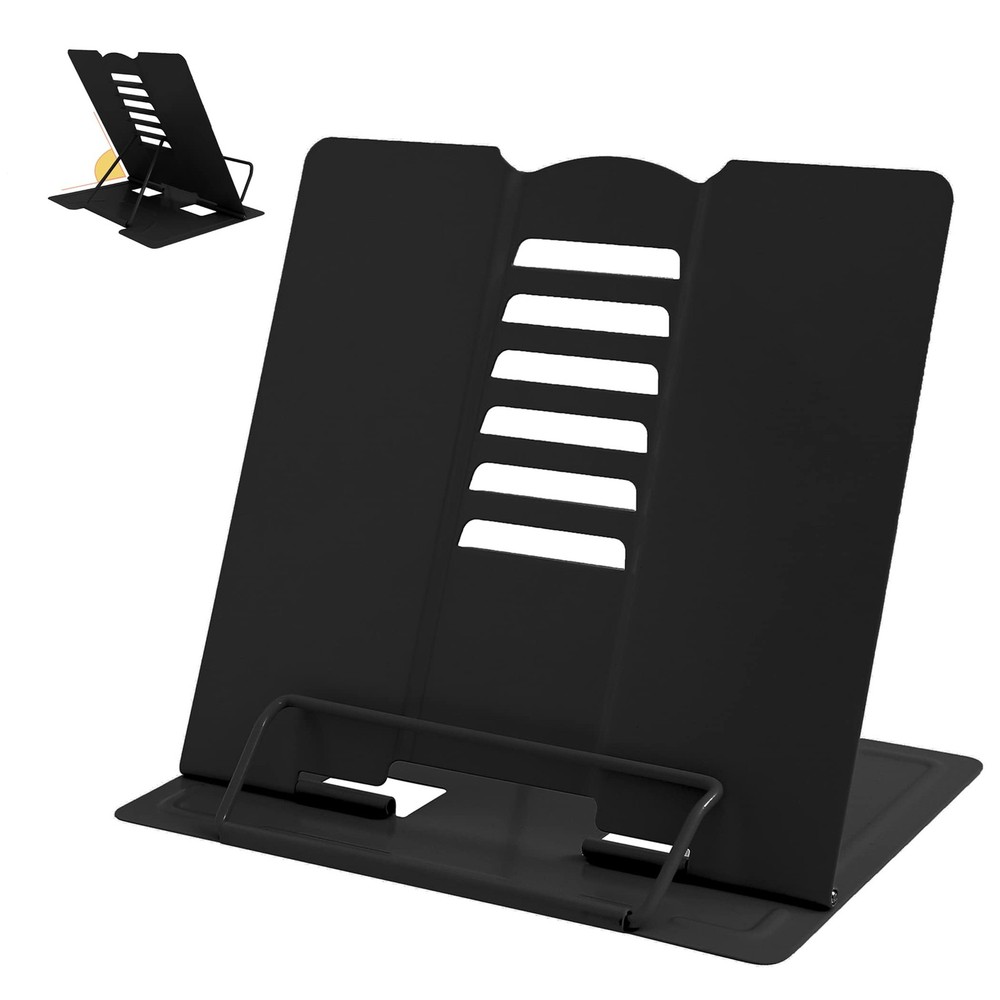 Metal Book Stand Adjustable Book Holder for Reading Holders Accessories