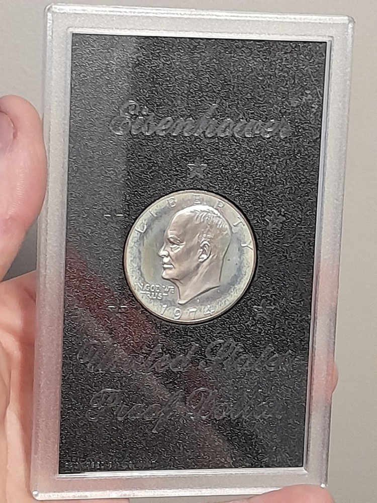 1974- S Eisenhower Silver Dollar Proof 40% Silver