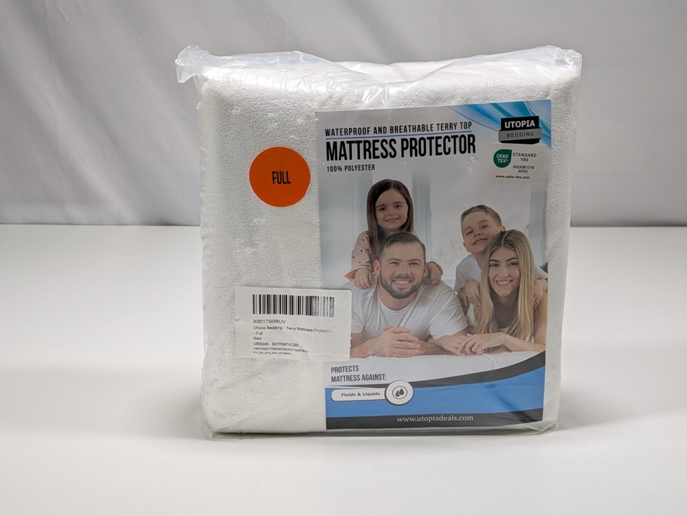 Utopia Bedding Terry Mattress Protector  Waterproof Premium Oeko Tex Full Size