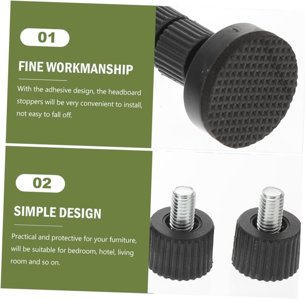 4pcs Adjustable Bed Frame Support Stoppers Bed Wall Stabilizer to Prevent Shake