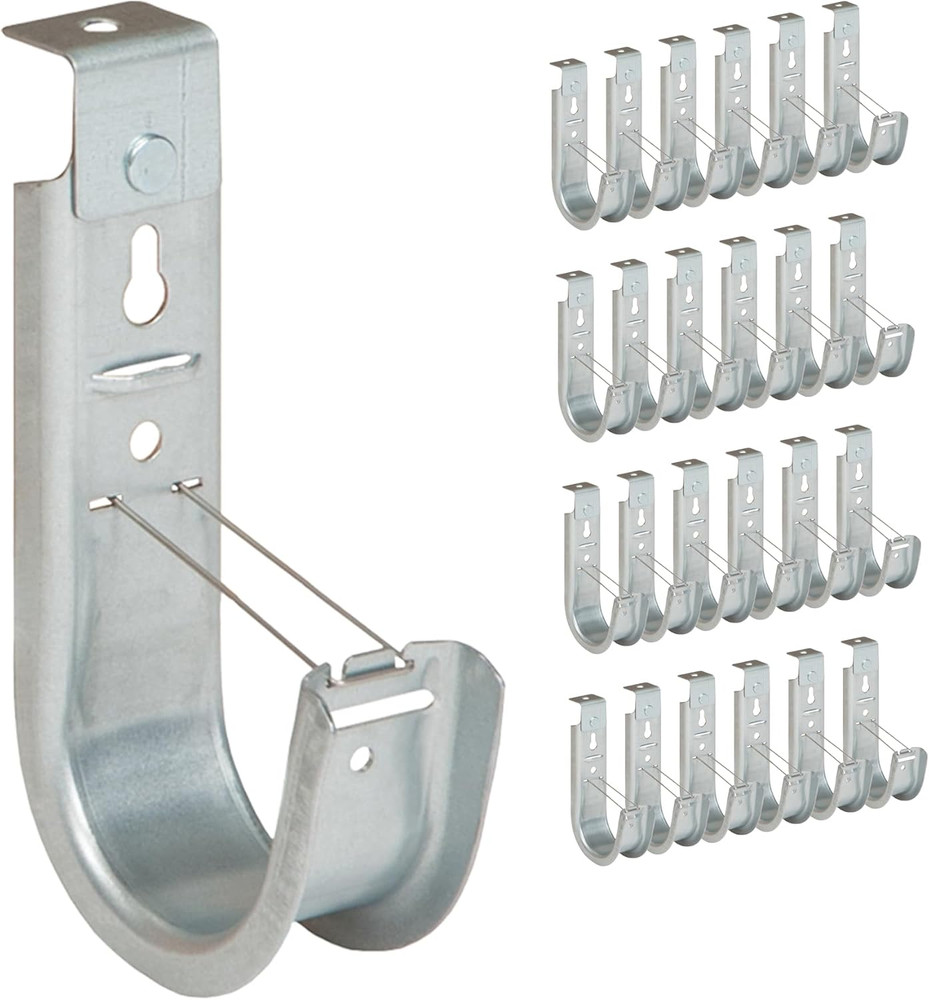 Galvanized Ceiling Mount J Hook 2” - 25 Pack Cable Management Clips