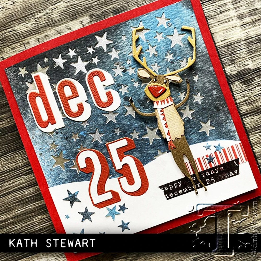 Sizzix Thinlits Tim Holtz Alphanumeric Shadow Numbers Cutting Dies 664808 New