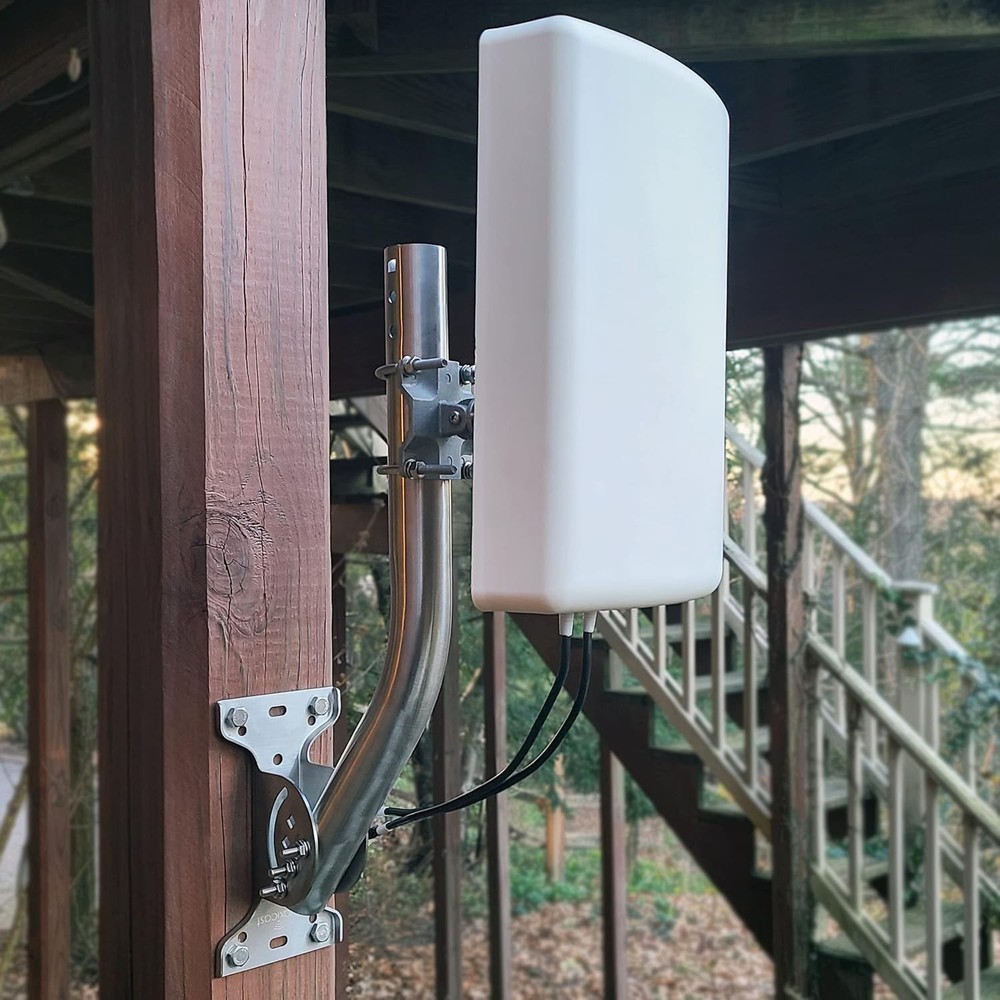 Universal Outdoor Antenna Mount with Solid Stainless Steel Construction & J-Pipe