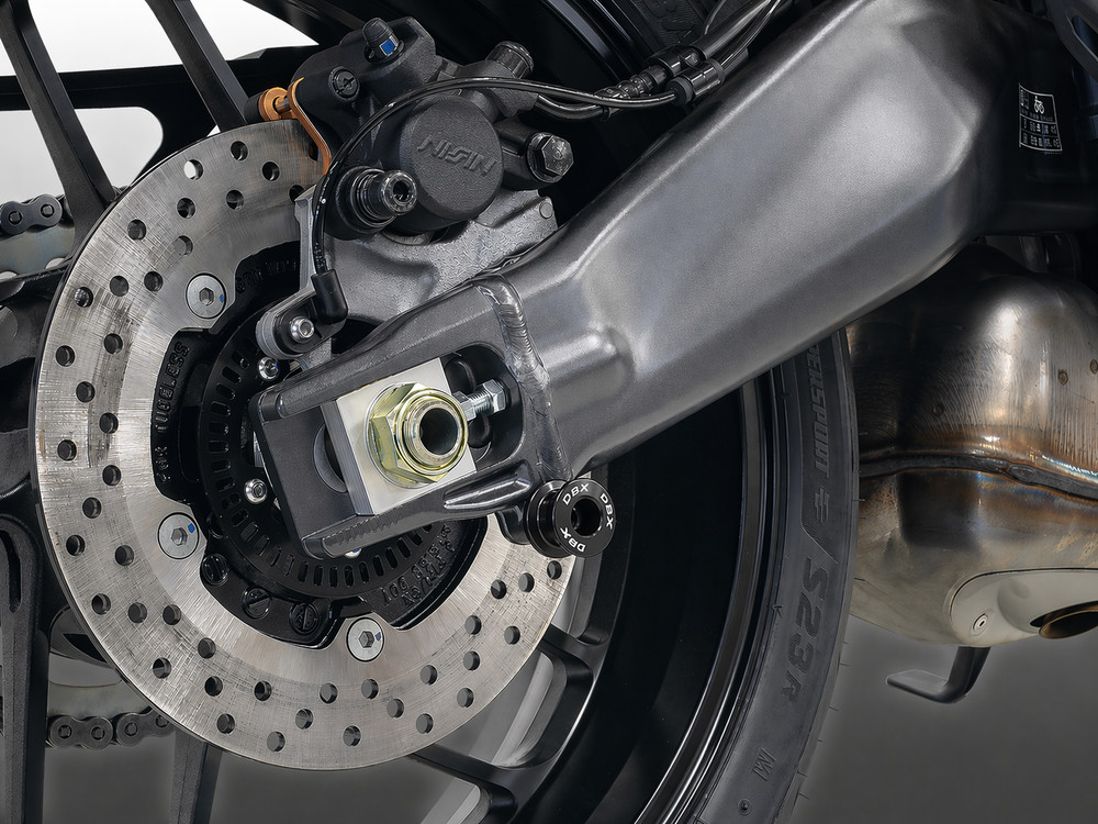 DBK Rear Paddock Stand Spindle Bobbins - Yamaha MT-10/SP 2017-2024 - Black