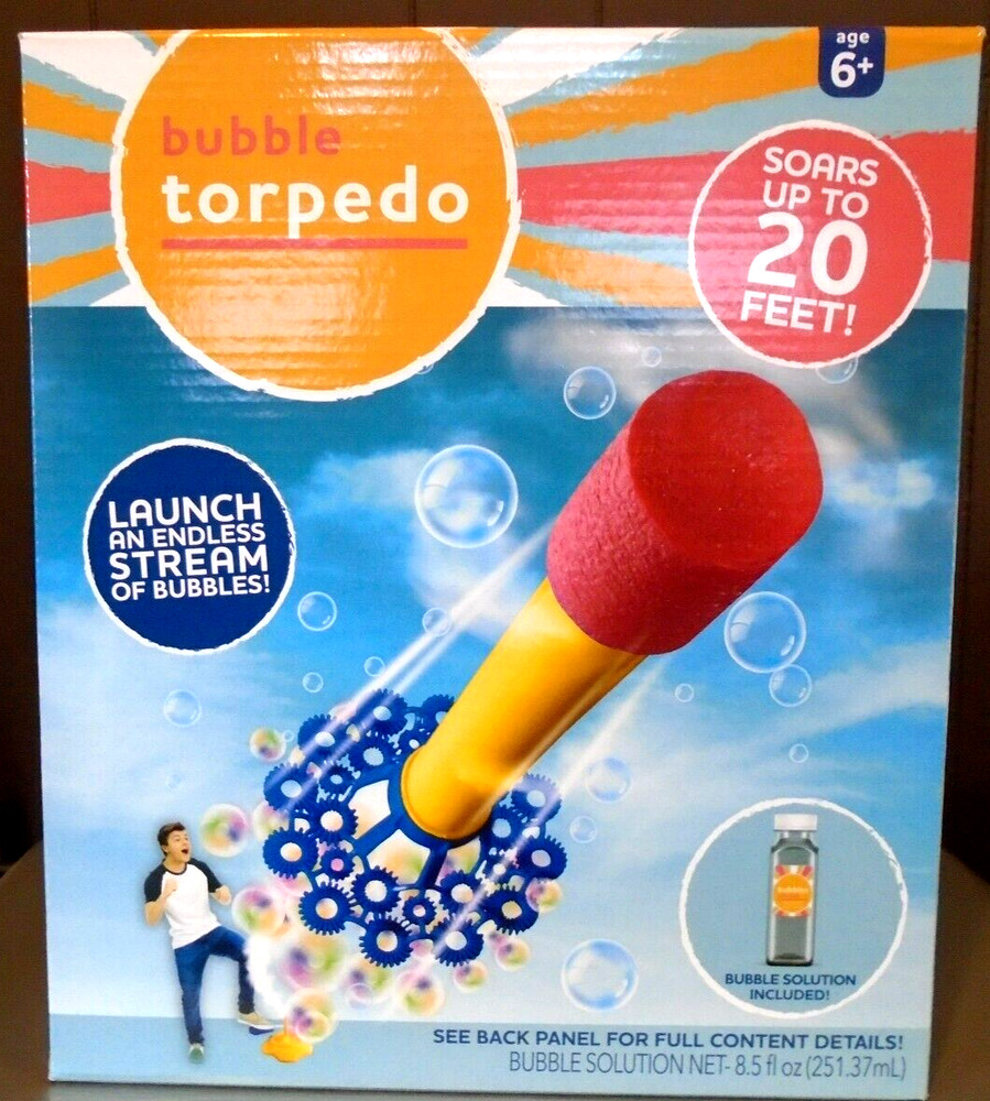 Bubble Rocket Launch Torpedo Bubble Blast Off Outdoor Toy