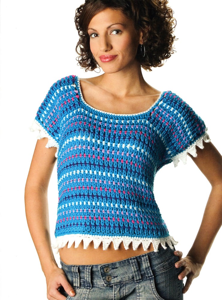 SUMMERTIME Hot Spots Top/Apparel/ Crochet Pattern INSTRUCTIONS ONLY