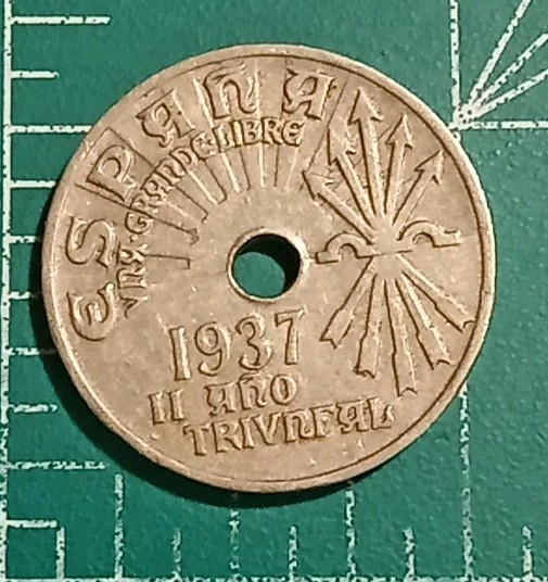 1937 Spain 25 Centimos