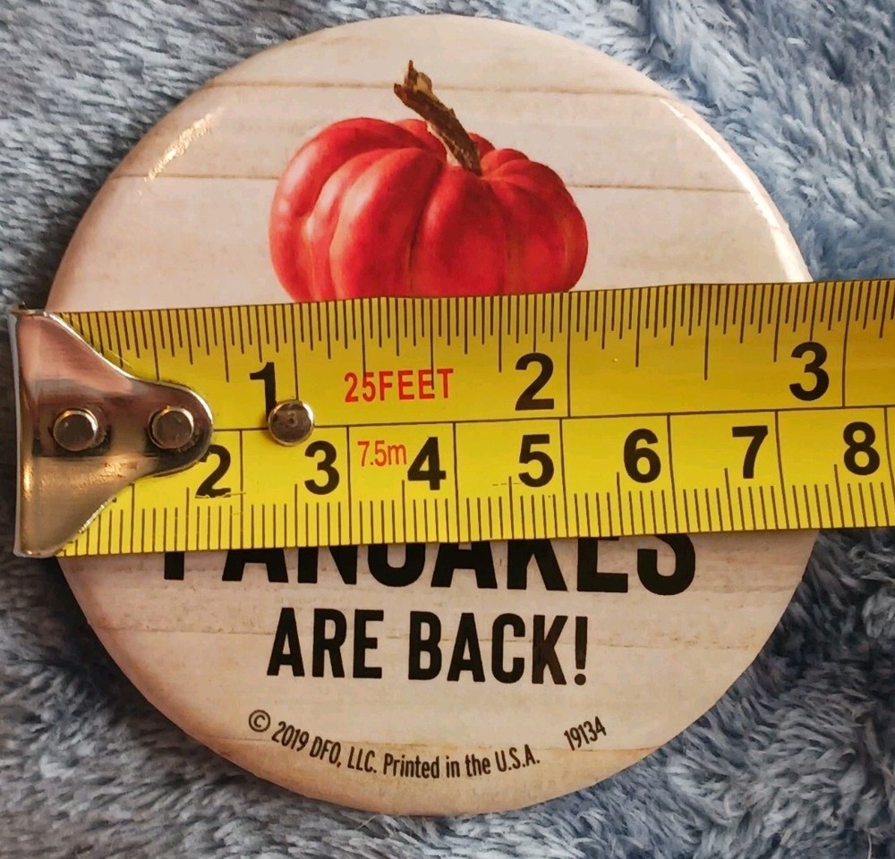 2019 Pumpkin Pancakes Are Back Restaurant Server Pinback Button