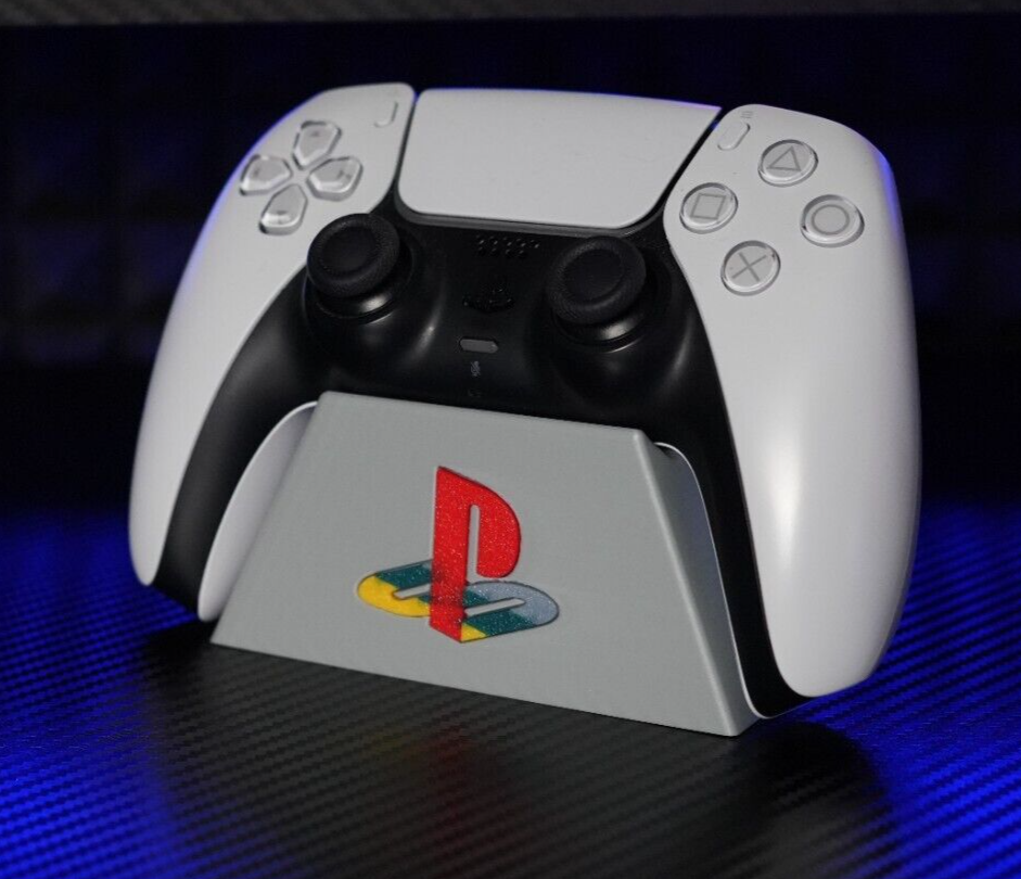 PlayStation 5 Controller STAND CLASSIC GRAY, CUSTOM 3D PRINT.