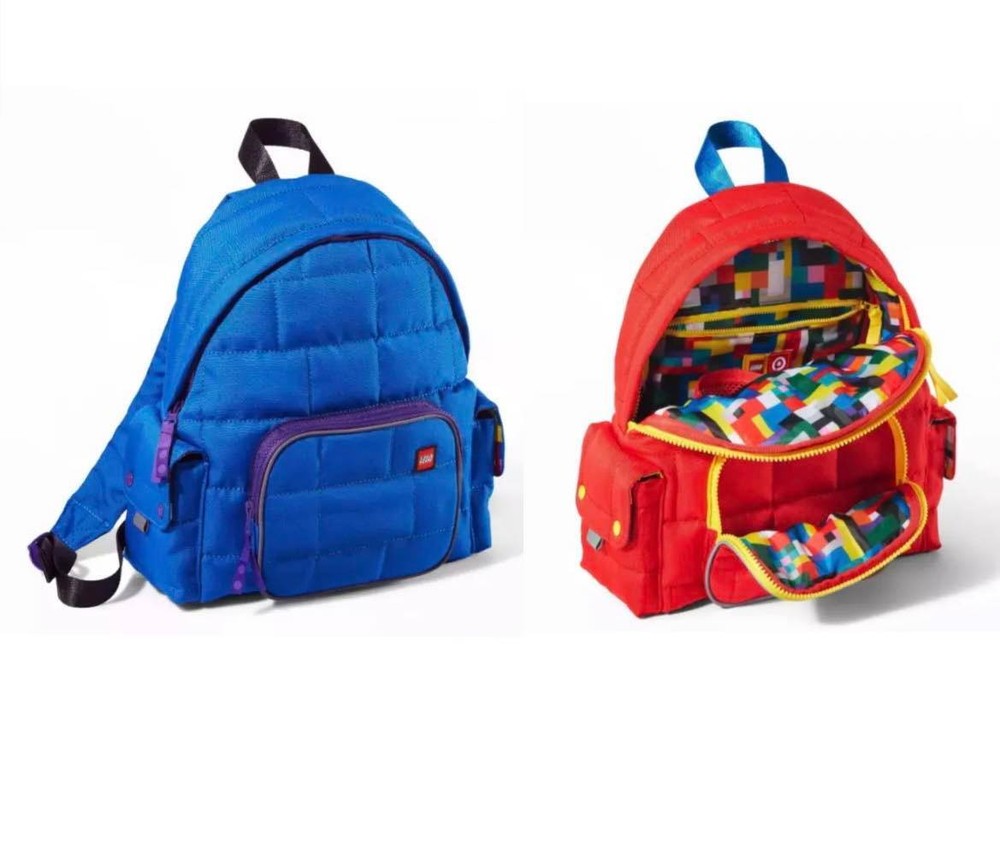 Lego Limited Edition Quilted Puffer Backpack Red or Blue