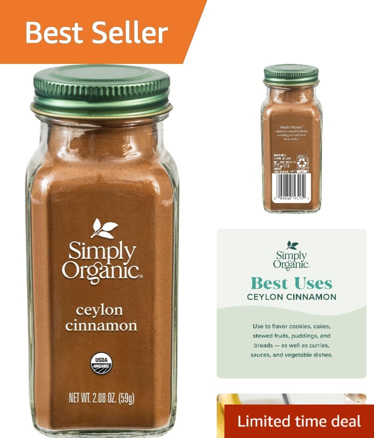 Non-GMO Ceylon Cinnamon Powder, 2.08 Oz -  & Kosher Certified