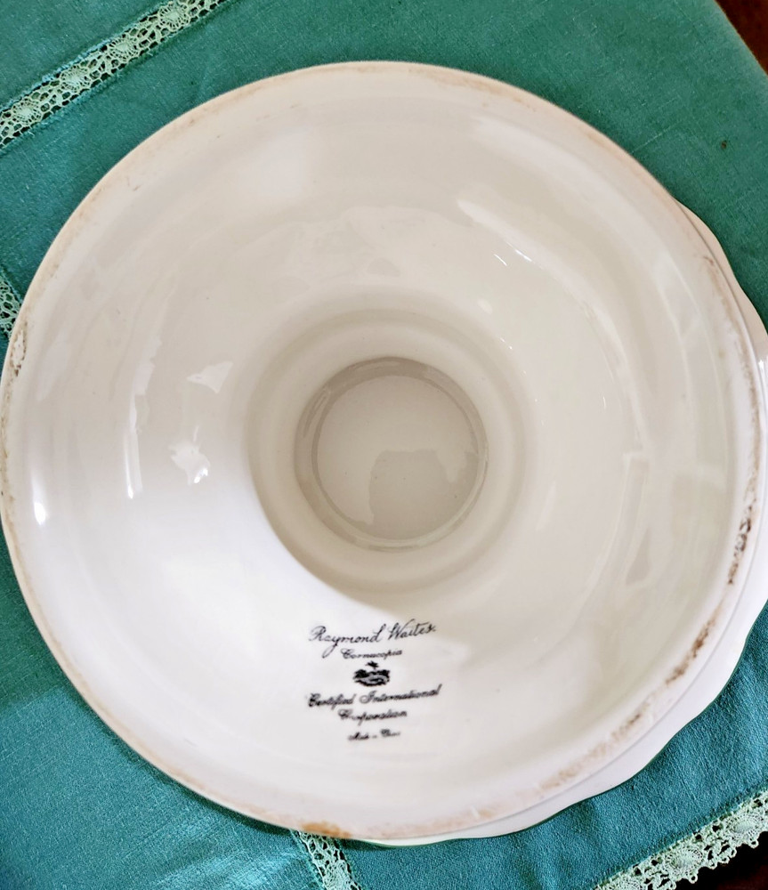 Raymond Waites Cornucopia Pedestal Cake Stand