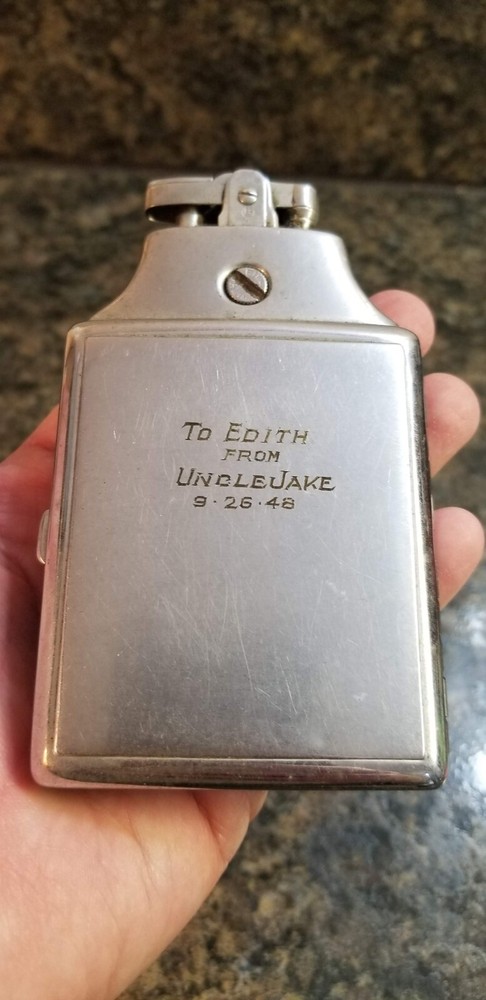 Vintage Ronson Mastercase Lighter Engraved 1948