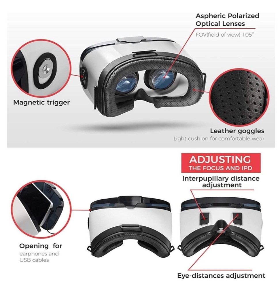 VR Headset Goggles 3D Glasses