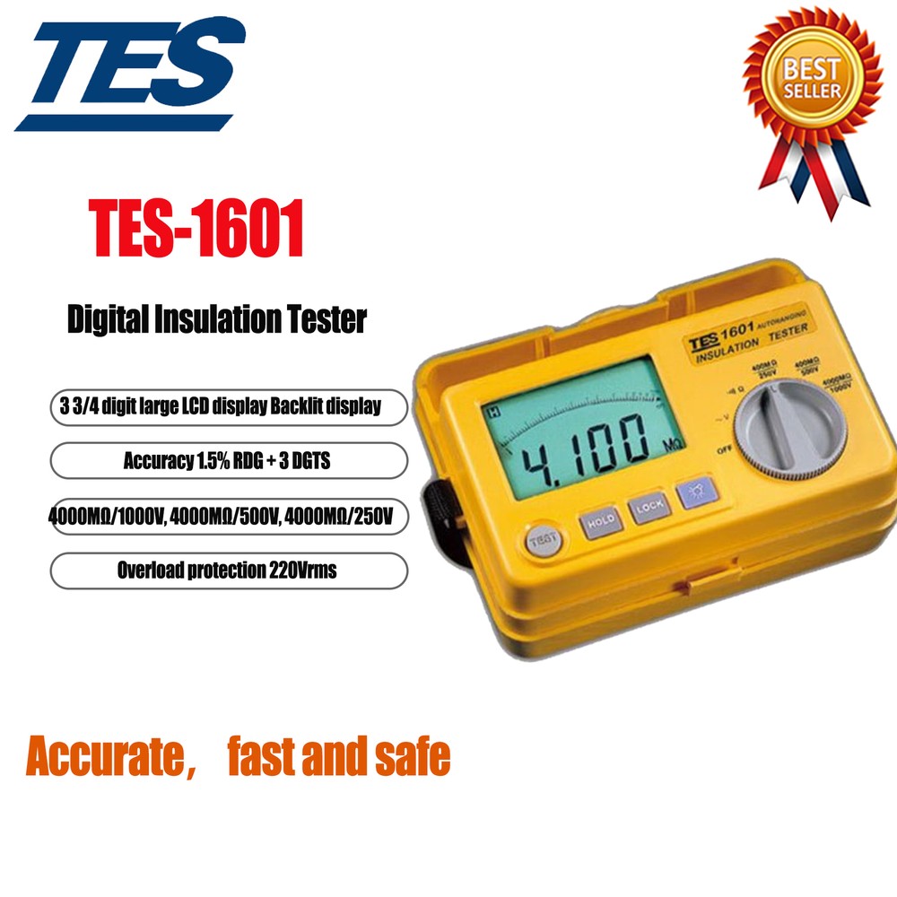 TES-1601 Auto Ranging Insulation Tester TES-1601✦Kd