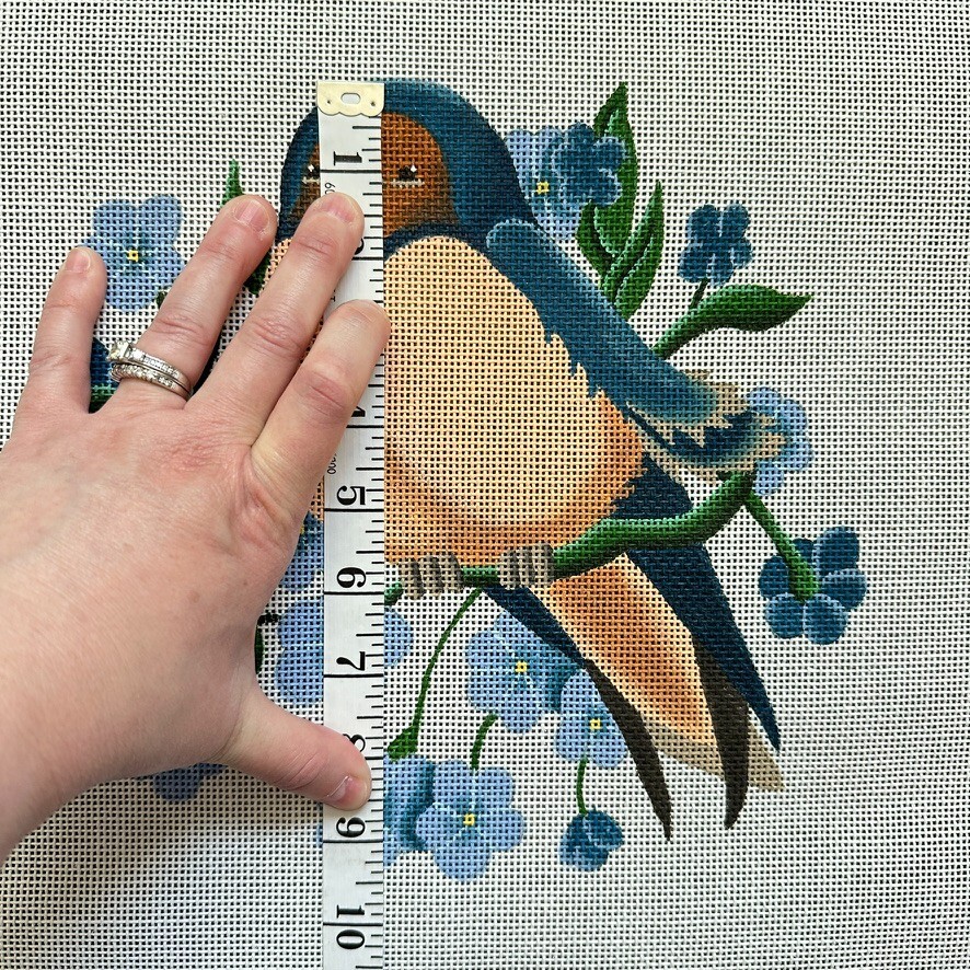Vintage Barn Swallow Needlepoint Canvas, Single Sheet