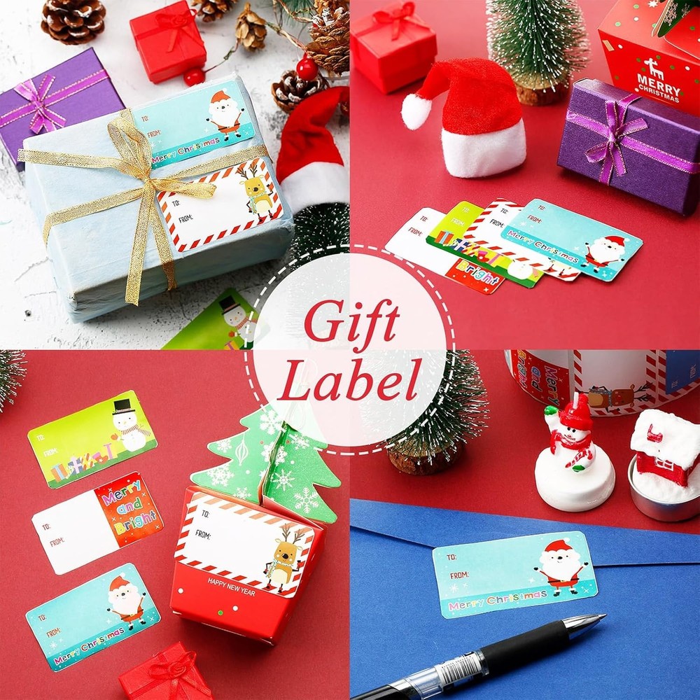 500 Pcs Self Adhesive Christmas Gift Tags Labels
