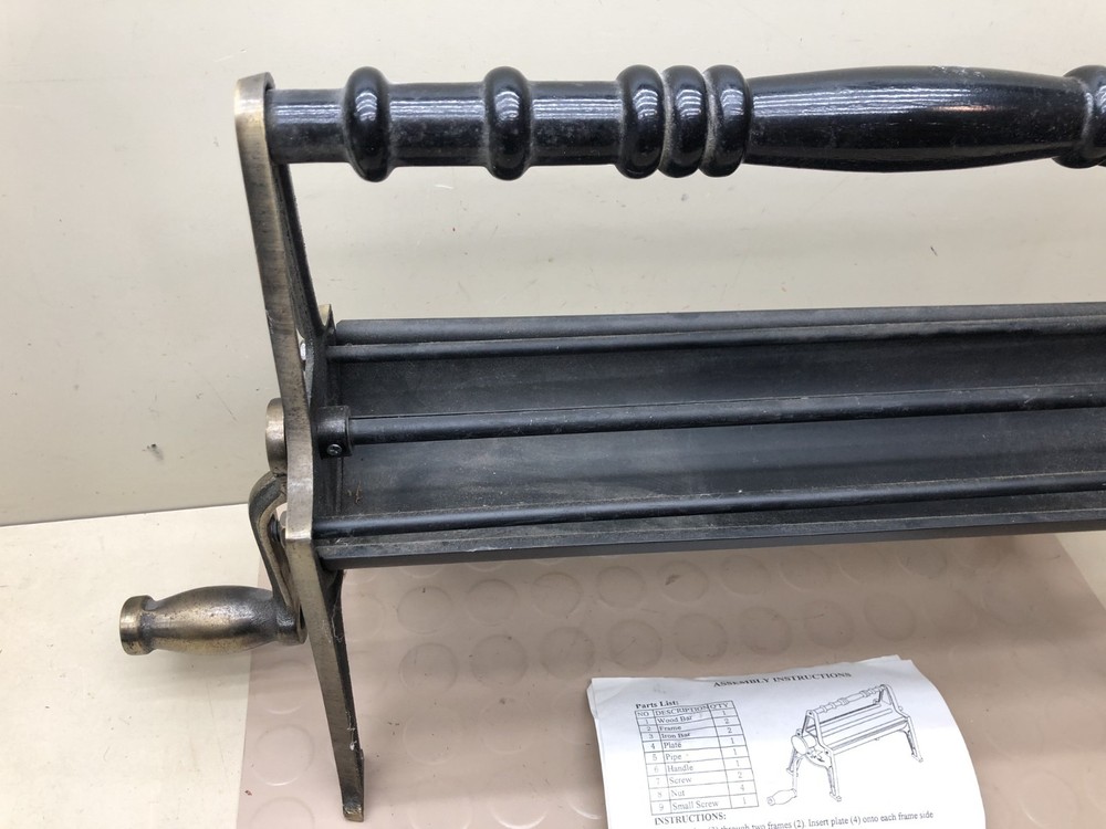 Vintage Cast Iron Newspaper Log Roller Bench Model - Eagle