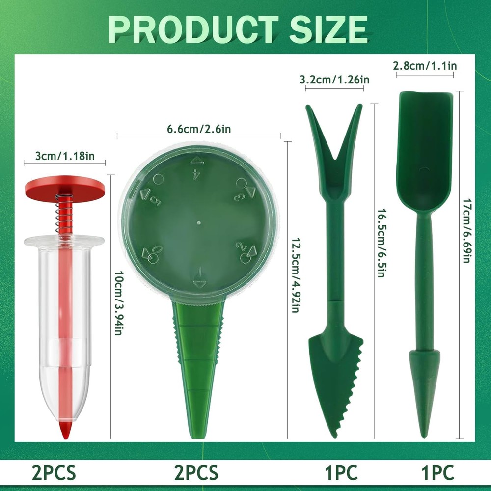 6 Pcs Mini Seed Spreader, Mini Sowing Seed Dispenser, Small Seed Planter Tool, M
