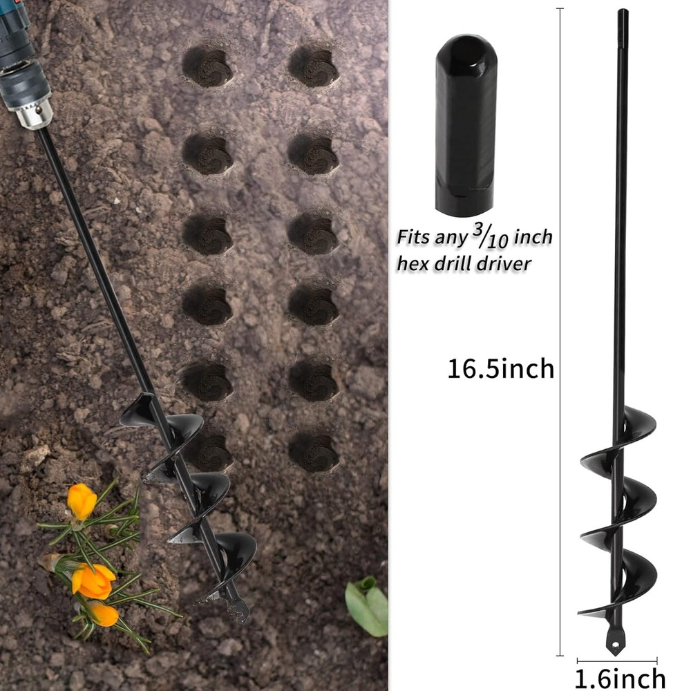 Garden Auger Drill Bit for Planting Bulbs