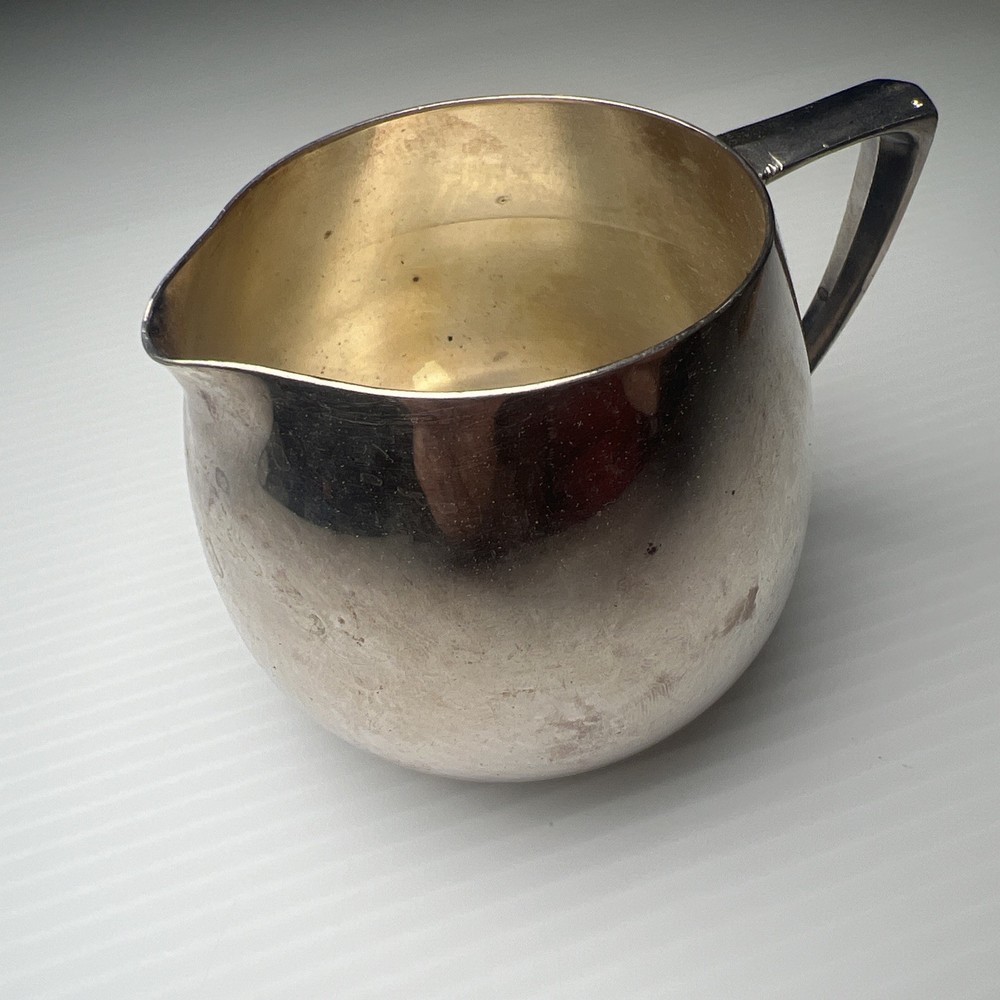 Vintage Antique Nobility Plate Silver Plate Creamer Server Handle Mini Pitcher