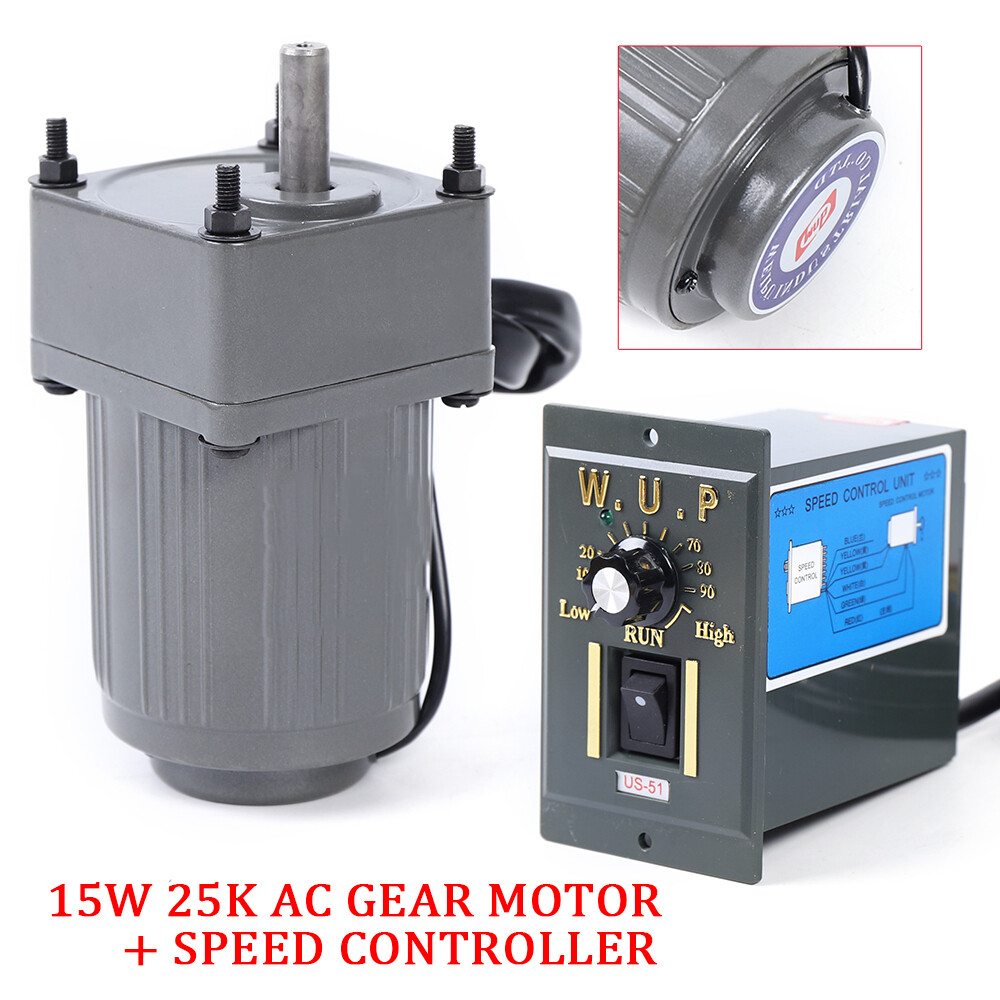 AC110V 54RPM Gear Box Motor 25K High Torque Reversible Variable Speed Controller
