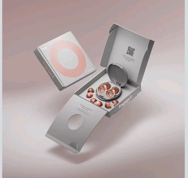 Loop Engage 2 - Ear Plugs 16 dB / 8 NRR Noise Reduction for Conversation - Rose