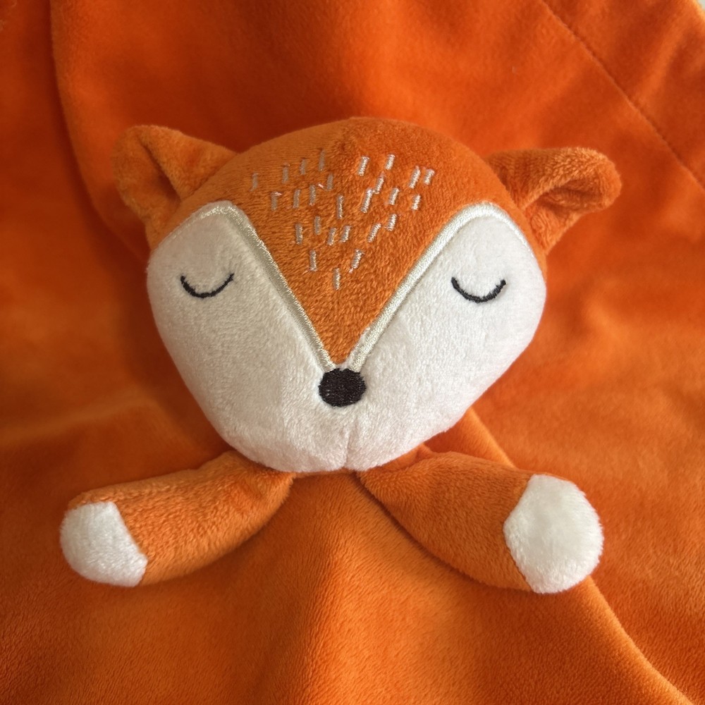 First Impressions Orange Fox Baby Lovey Security Blanket