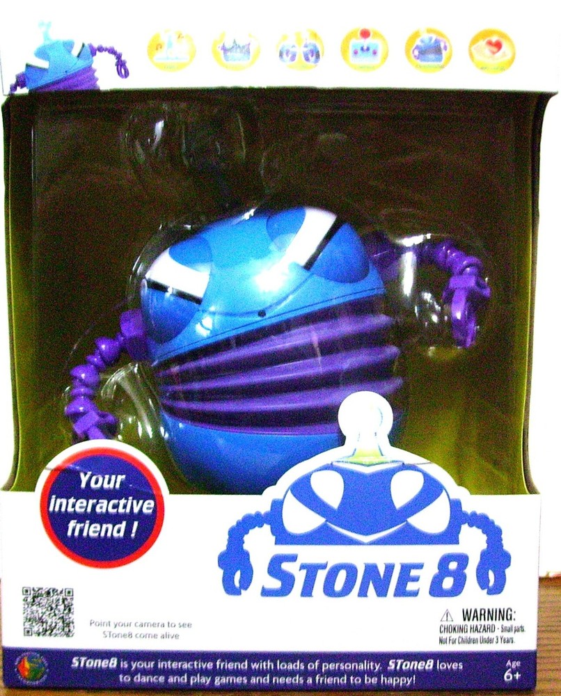 STONE 8--YOUR INTERACTIVE FRIEND--BLUE / PURPLE ROBOT