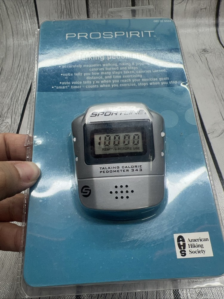 Prospirit Talking Pedometer - Silver Calorie Counting New