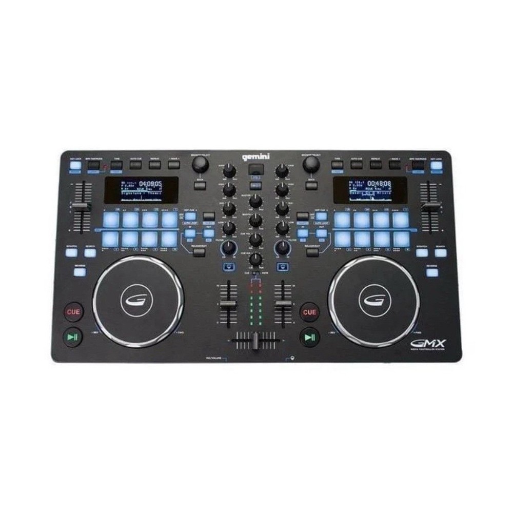 Gemini GMX Double Deck DJ Controller 24-Bit Audio RGB Backlit USB/MIDI Software