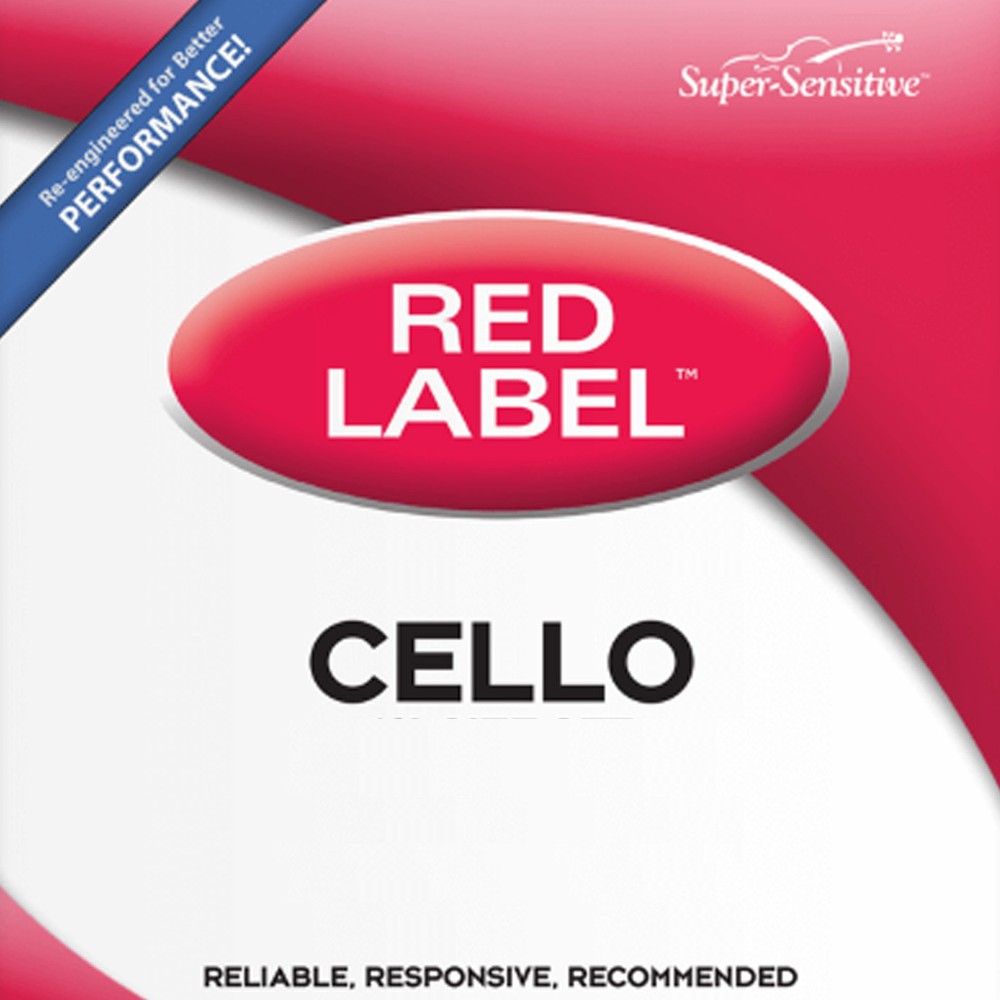 Super Sensitive Bulk Red Label Cello Set 4/4 Medium
