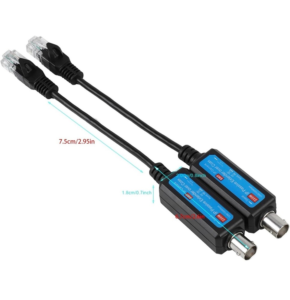 1Pair 10/100Mbps 1CH Passive IP Network Coaxial Transmitter Receiver